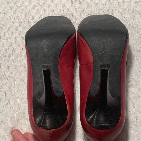 Maripe Red Pumps High Heel Shoes Ladies Size 8 fits like size 7.5 - Picture 6 of 9